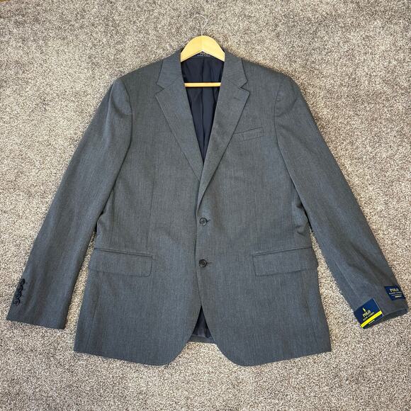 Polo Ralph Lauren NWOT 44 L Men's Modern Wool Blend Twill Jacket Blazer Gray - Picture 1 of 15